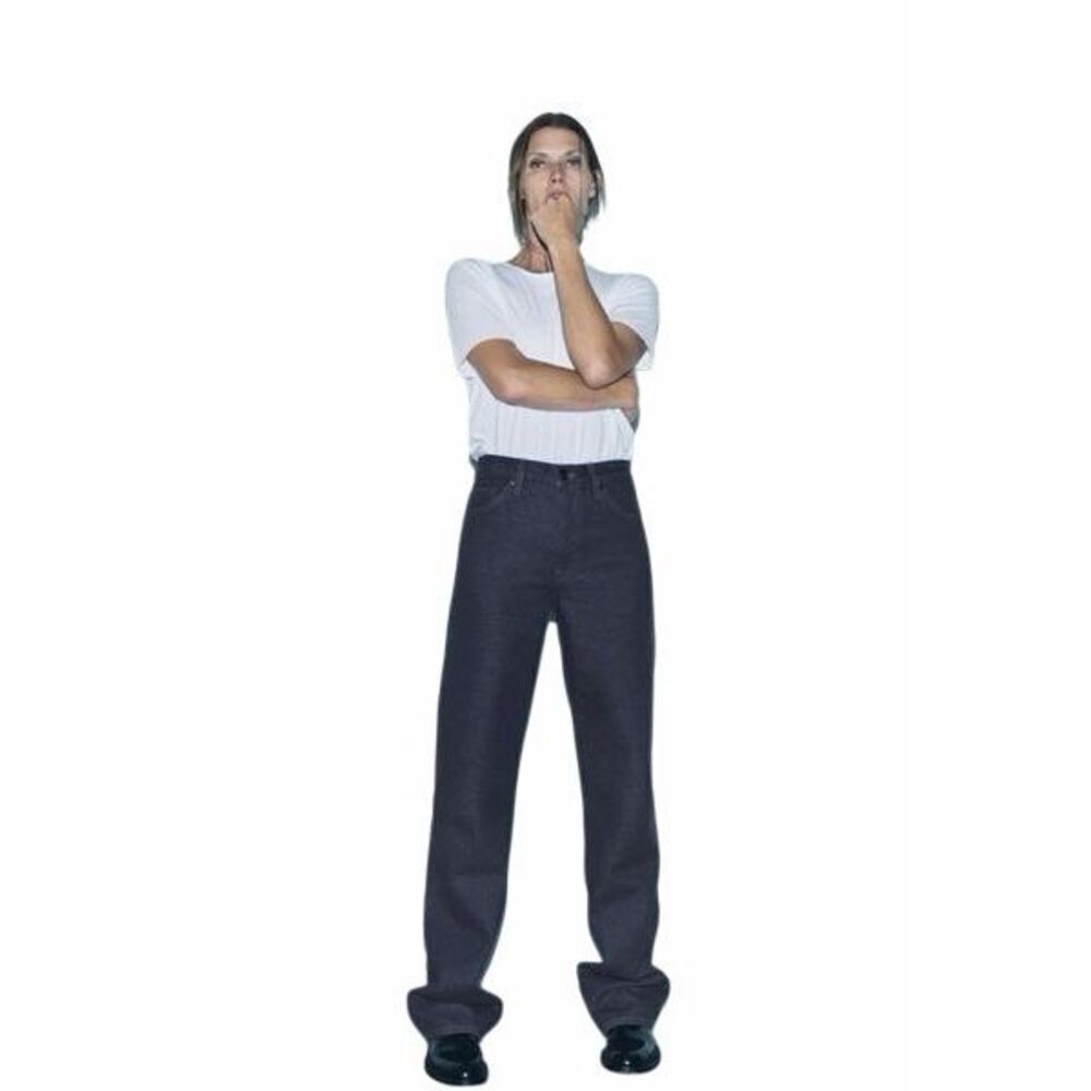 NWT – Zara ZW Collection Full Length Straight Jeans in Anthracite Gray 8